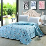 韩国外贸出口纯棉印花水洗绗缝床盖床单床垫夏凉被空调被床上用品