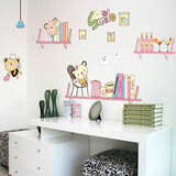 卡通小熊儿童卧室可爱墙贴画墙壁贴纸幼儿园宝宝学习书桌墙面装饰