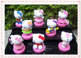 日本Hello Kitty凯蒂猫公仔手办 夏威夷风情 汽车饰品 8款带底座