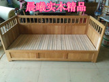 厂家直销实木沙发白橡木折叠沙发床新中式实木沙发日式三人沙发床