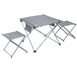 户外野营铝合金超轻便携折叠桌椅凳子 野餐桌椅 Z33折叠茶几
