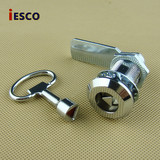 iESCO电器箱锁配电箱锁开关柜门锁三角钥匙转舌锁工业门锁芯30mm