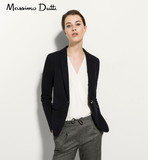 包邮Massimo Dutti女装正品 2016春夏棉质海蓝色西服上衣 6023528