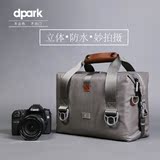 dpark 单反摄影包 单肩相机包 斜跨帆布佳能大容量防水男女单反包