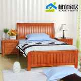 木床 1米儿童床1.2米1.5米单双人床1.8m高箱储物床 卧室家具床 实