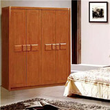 全实木衣柜 简易衣橱木质整体衣柜带转角 四五六门移门橡木衣柜