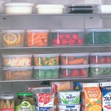 日本进口 长方形大容量塑料保鲜盒冰箱收纳整理盒 冷冻密封保鲜盒