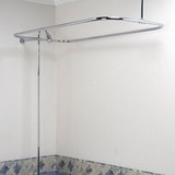 浴缸形浴帘杆 304不锈钢长方形椭圆形室内装饰挂杆异形吊杆晾衣杆