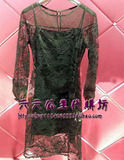 可可尼2015秋款正品代购网纱蕾丝连衣裙吊带裙两件套2531020003F