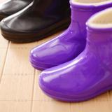 冬季韩国女士保暖加绒加棉短筒中筒低帮厨房雨鞋雨靴防滑下雨水鞋