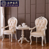 欧式角几圆形小茶几沙发边几 茶桌椅组合小户型实木茶几小圆桌