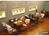 新款欧式复古咖啡厅桌椅奶茶甜品店西餐厅酒吧桌椅餐厅餐桌椅组合