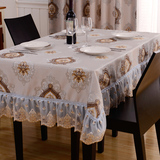 美式乡村蕾丝卓布绣花餐桌布椅套椅垫套装长方形欧式镂空餐桌布套