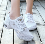 ef夏女韩版圆头运动学生透气网面跑步鞋气垫减震耐磨鞋
