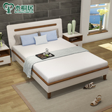 木桐居家具板式床小户型单人床1.5米卧室双人床现代烤漆简约床