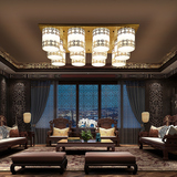 新中式吸顶灯LED客厅大灯铁艺餐厅灯仿古现代长方形简约卧室灯具