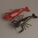 海洋动物仿真虾模型玩具批发 弹性软胶小摆件食物仿真道具 小龙虾