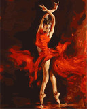 数字油画diy人物客厅装饰画手绘画舞蹈抽象40*50火影舞者