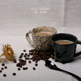 淬色情侣对杯 创意杯子个性咖啡杯 卡布奇诺杯200ML 粗陶瓷杯子
