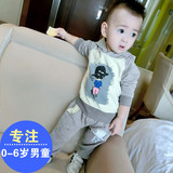 童装1-3岁半小童婴幼儿套装4新品韩版卫衣5男童春秋季儿童两件套