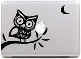 佩格M614 苹果笔记本保护贴纸 macbook pro air局部贴 黑夜猫头鹰