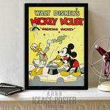 Mickey米老鼠米奇电影海报装饰有框客餐厅壁挂画儿童房卡通男孩