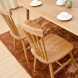 北欧实木温莎椅 美式乡村餐椅 白橡木餐椅欧式 时尚简约现代餐椅