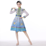 新款少数民族蒙古族舞蹈服装 女装演出服短款内蒙古舞台装表演服