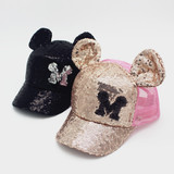 2-5岁新款儿童猫耳朵网帽棒球帽男女童夏季网遮阳帽宝宝旅游帽子
