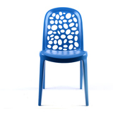 现代创意休闲咖啡塑料家用餐椅 会议办公书桌实木靠背椅子 加强版
