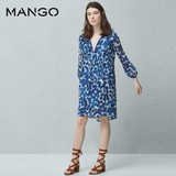 MANGO女装2016春夏|印花连身裙61057027|吊牌价499