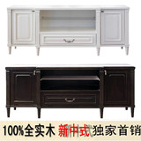 新中式电视柜实木客厅地柜储物柜 现代卧室边柜简约时尚禅桌家具