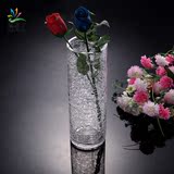 全国包邮：特价玻璃花瓶 冰花直筒花瓶 工艺品摆件 家居摆件花瓶