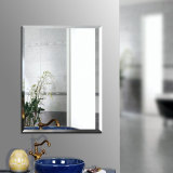 热销高档卫生间高清无框浴室镜子壁挂粘贴现代单面化妆镜欧式简约