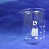 北玻博美玻璃烧杯500ml实验量杯玻璃杯耐高温加厚高硼硅正品BOMEX