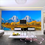 无缝3D自然风景大型壁画 酒店客厅沙发背景墙纸壁纸田园山水风景