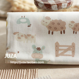 斜纹床品纯棉布料 小羊DIY婴儿 宝宝家居布料面料50*160