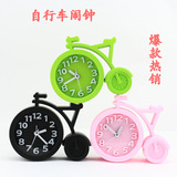 创意个性床头学生用自行车闹钟现代卡通学生礼品装饰家用钟表摆件