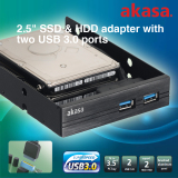 包邮akasa2.5寸ssdhdd硬盘转换架双usb3.0软驱位支架全新天天特价