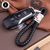 真皮汽车钥匙扣适用于保时捷奔驰宝马路虎奥迪大众男士钥匙链挂件