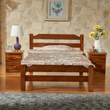 木蜡油实木床 儿童床单人床 1.2/1.5米小床 现代中式香樟木床