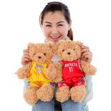 NBA篮球泰迪熊 姚明和科比款球衣泰迪熊毛绒玩具公仔娃娃生日礼物