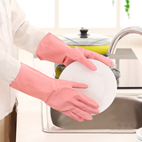 厨房耐用加厚橡胶胶皮家务手套 加绒洗碗洗衣服乳胶清洁防水手套