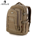 AERLIS 正品 男包双肩包书包男士韩版潮帆布包旅行包17电脑包包邮