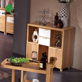 原木中式现代简约实木餐边柜酒柜碗柜茶水柜厨房柜餐柜客厅小户型