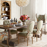 美式loft餐桌 法式实木方桌 欧式原木复古饭桌 高档出口家具定制