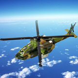 蒂雅多儿童玩具飞机模型合金声光版阿帕奇军事直升机回力飞机