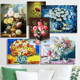 特价包邮diy数字油画静物情侣花卉花瓶客厅装饰画 24款图案可选
