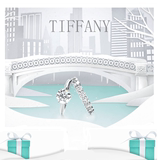 正品代购蒂芙尼六爪1克拉铂金结婚钻戒指环Tiffany求婚戒指女礼物