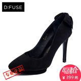 dfuse迪芙斯d:fuse正品2015秋羊皮蝴蝶结高跟单鞋女鞋DF53113054